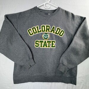 Gear for Sports Colorado State Rams Crewneck Sweatshirt Green Yellow Logo M